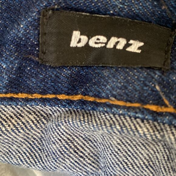 Eytys Benz Dark Denim 90s Inspired High Waisted Loose Fit Jeans Purple Velvet - Picture 6 of 8